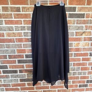 J.R. Nites By Caliendo Elegant Black Layered Lined Women's Skirt Size 6 P